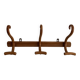 Curved wooden wall coat rack 1900s