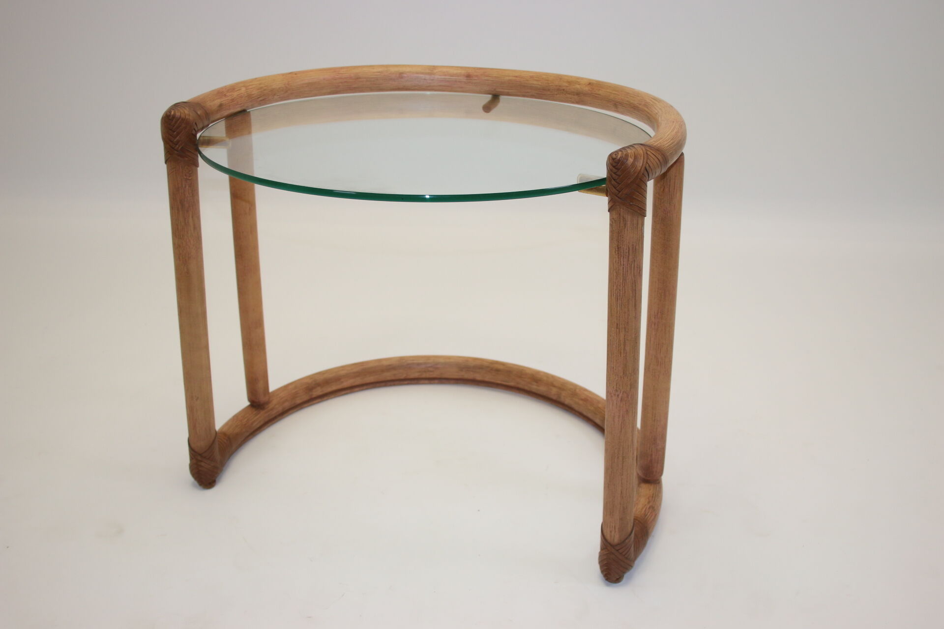 Round bamboo coffee table or side table