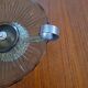 Art Deco smoked glass and chrome-plated metal bowl – 1930s