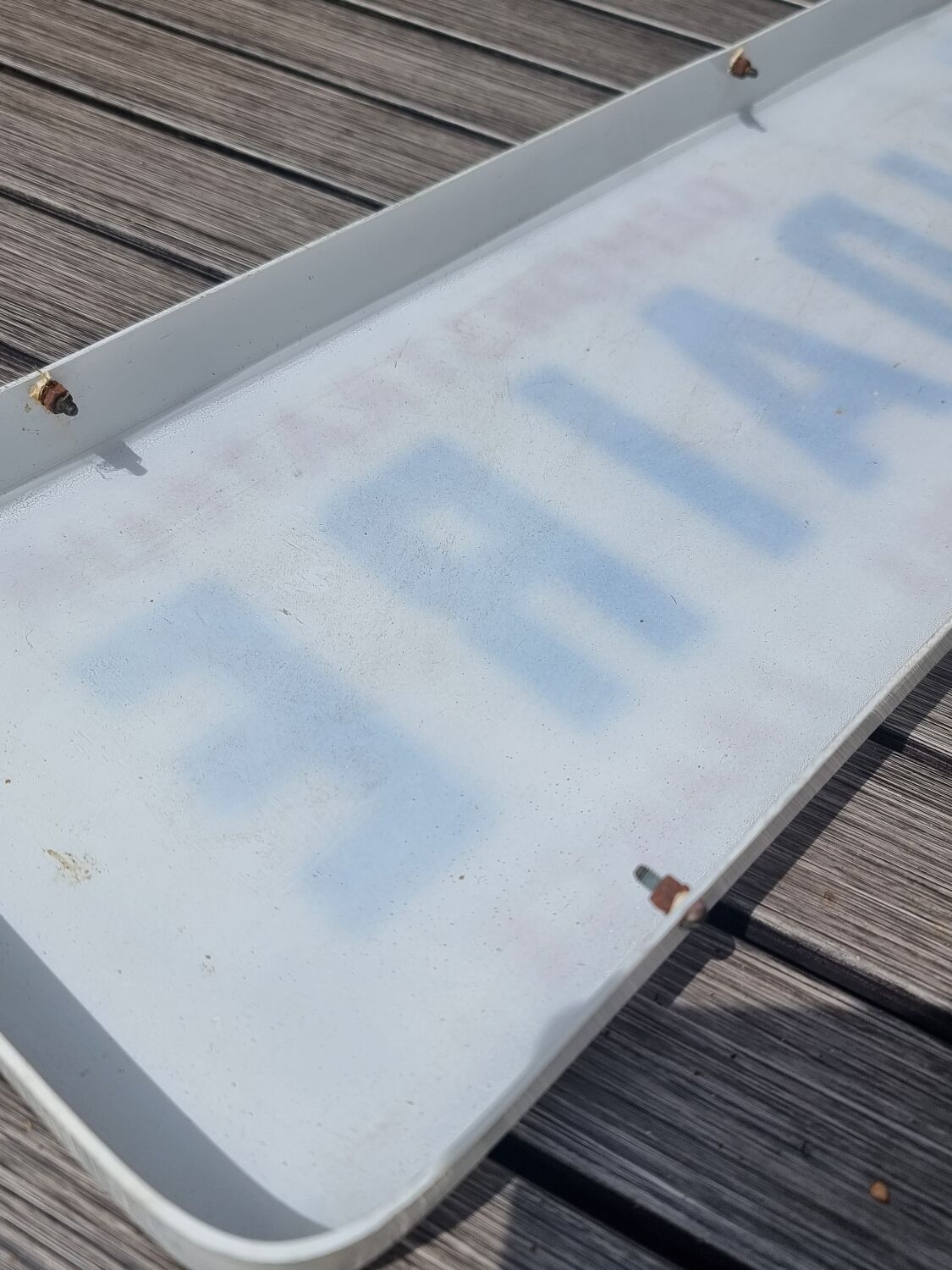 Old plastic fridge advertisement