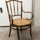 Fauteuil scandinave Fischel cannage 1900
