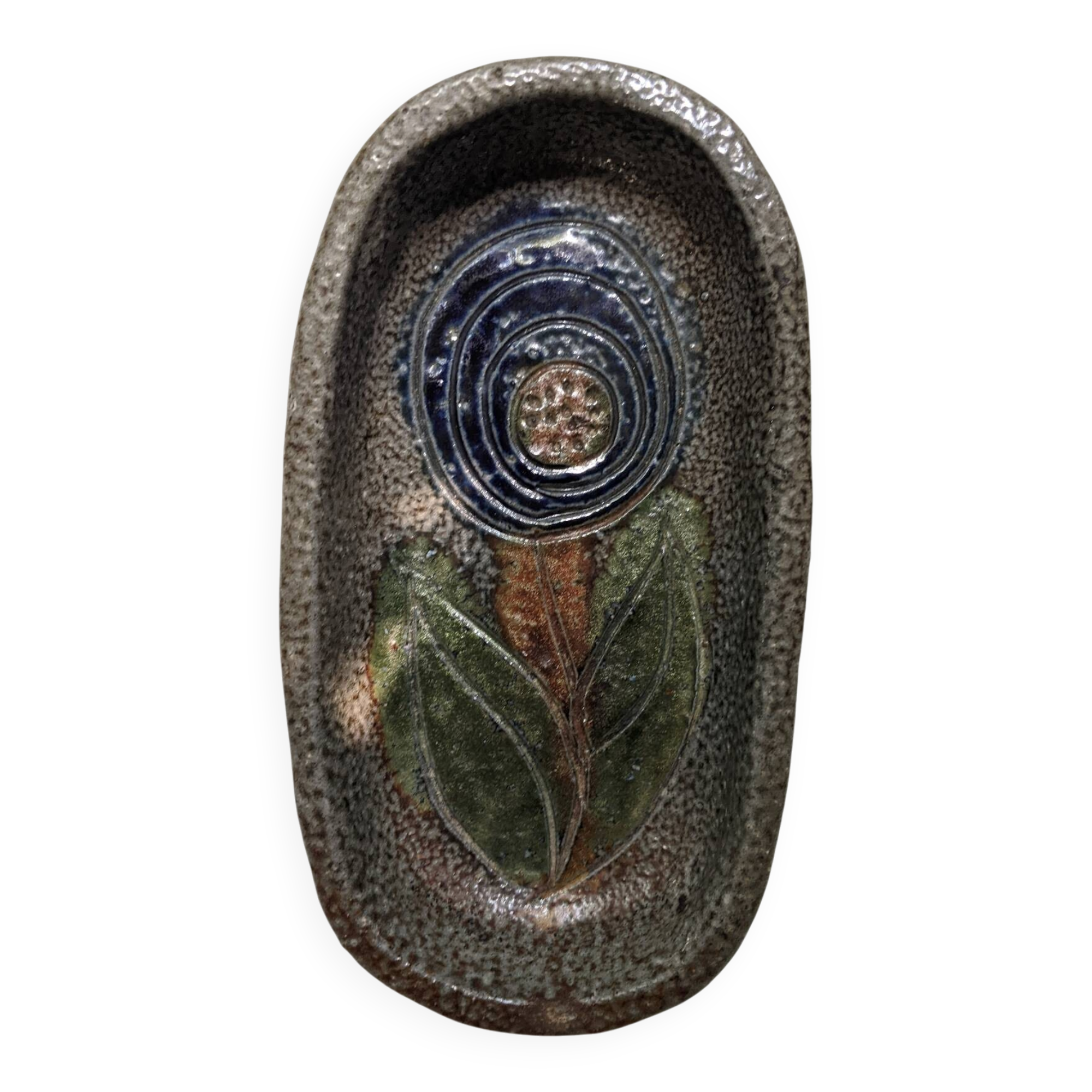 Handmade ceramics with floral decoration, Scandinavian decor.