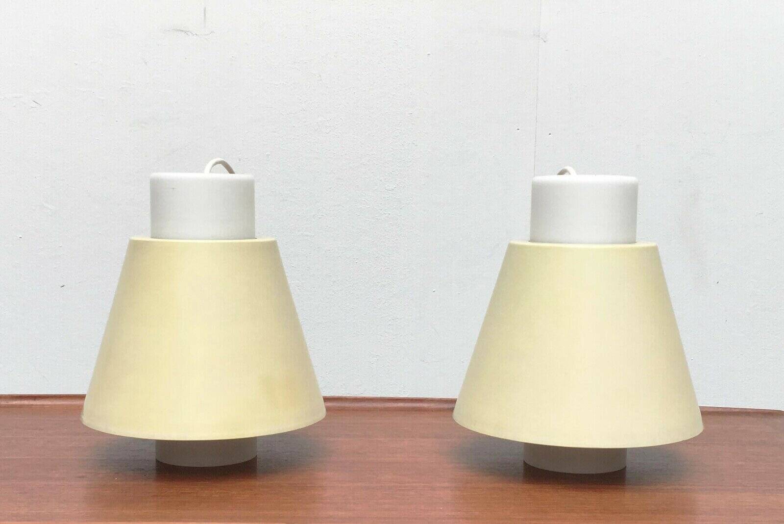 Glass and metal suspensions from the Mid-Century period, set of 2.