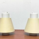 Glass and metal suspensions from the Mid-Century period, set of 2.