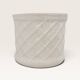 Glazed white earthenware cache-pot