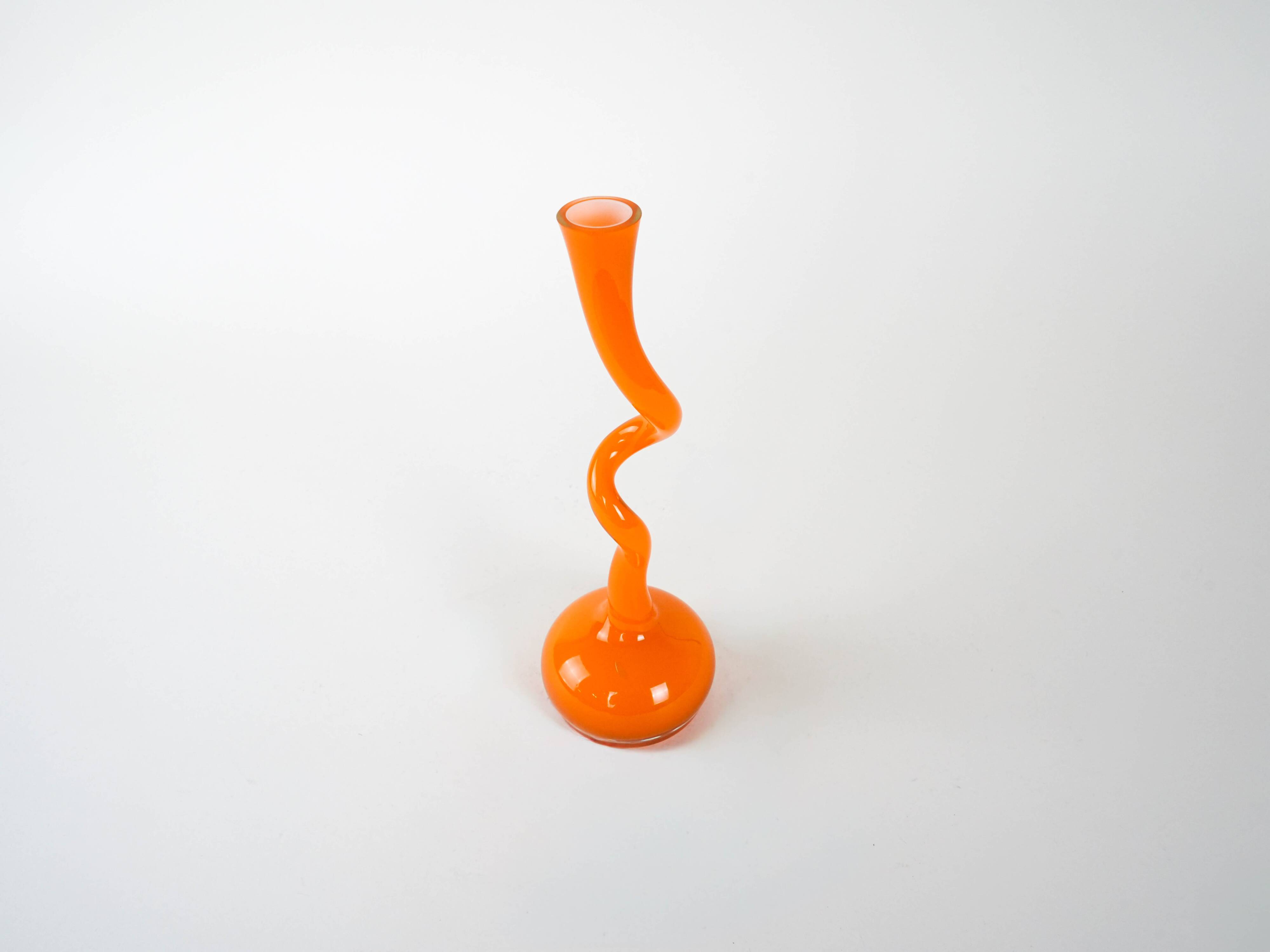 Orange vase, Danish design, 1990s, made in Denmark