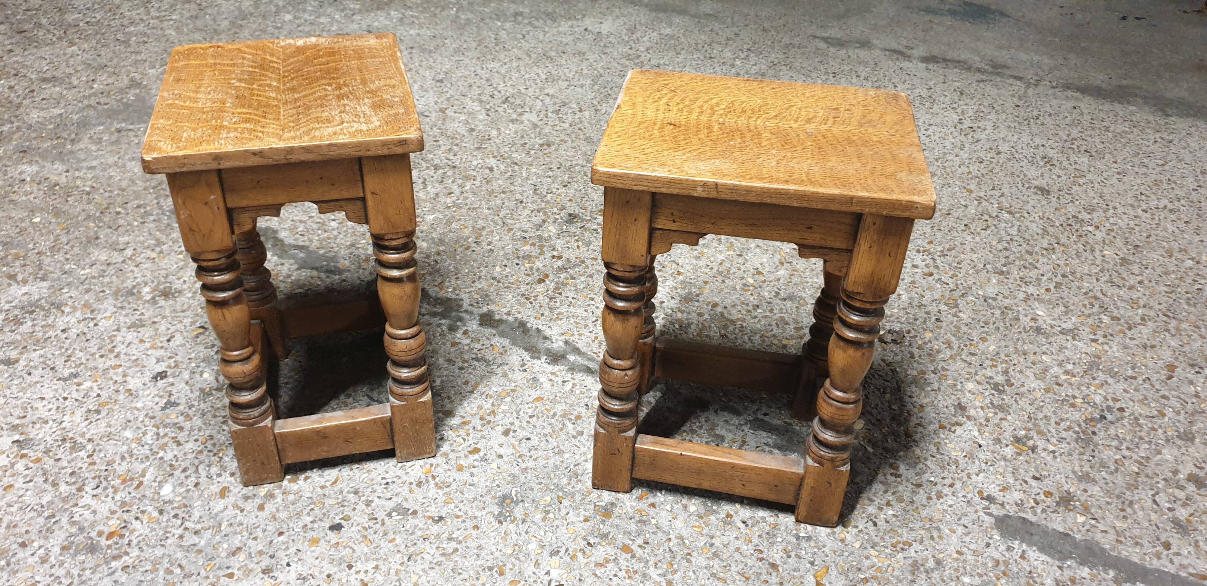 Solid oak stools