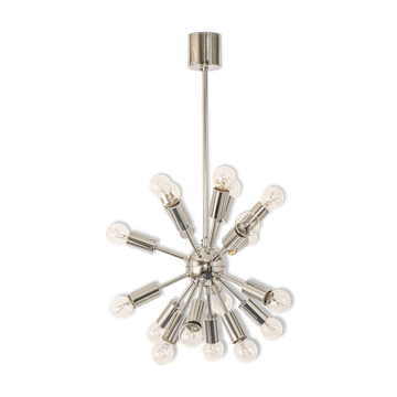 Small Atomium Sputnik space chrome pendant by Cosack, Germany, 1970s.