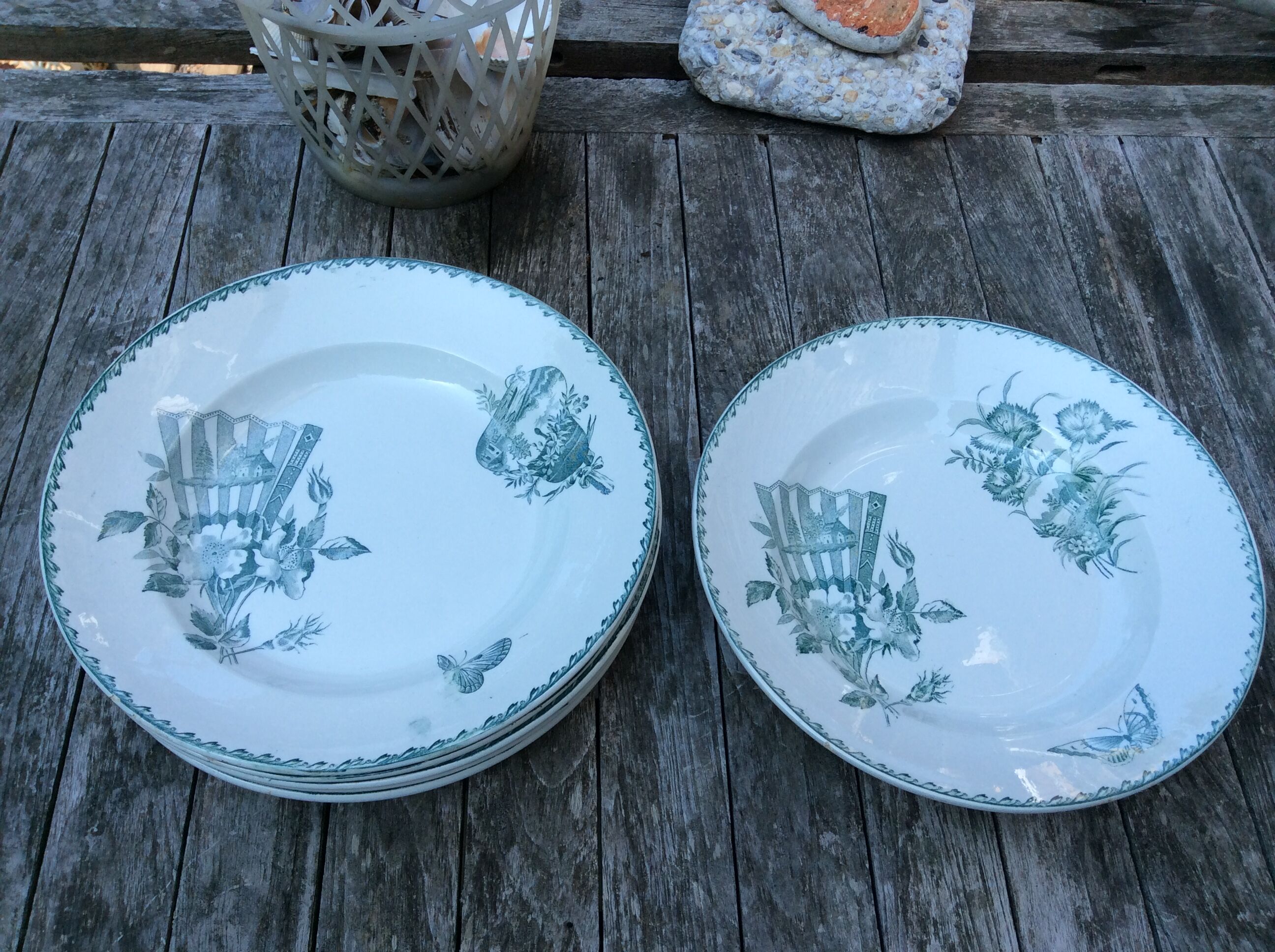 Series 6 tablespoons Plate Iron Earth