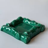 Green ceramic ashtray