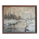 Oil on canvas Mid Century, Winter scene, signed P. Barbokov