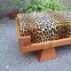 Bench with Pyramid Legs and Animalier Fabric from Artigianato Italiano, 2000s