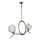 brass chandelier in the shape of a perch from the 50s/60s