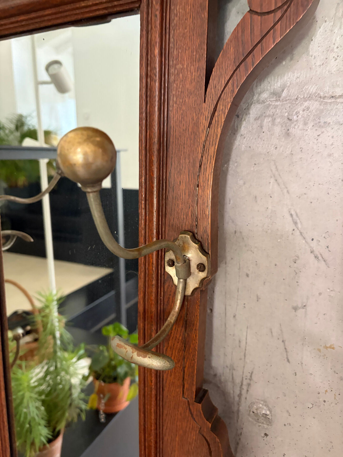 Antique oak carved wardrobe