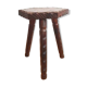 Vintage brutalist tripod stool