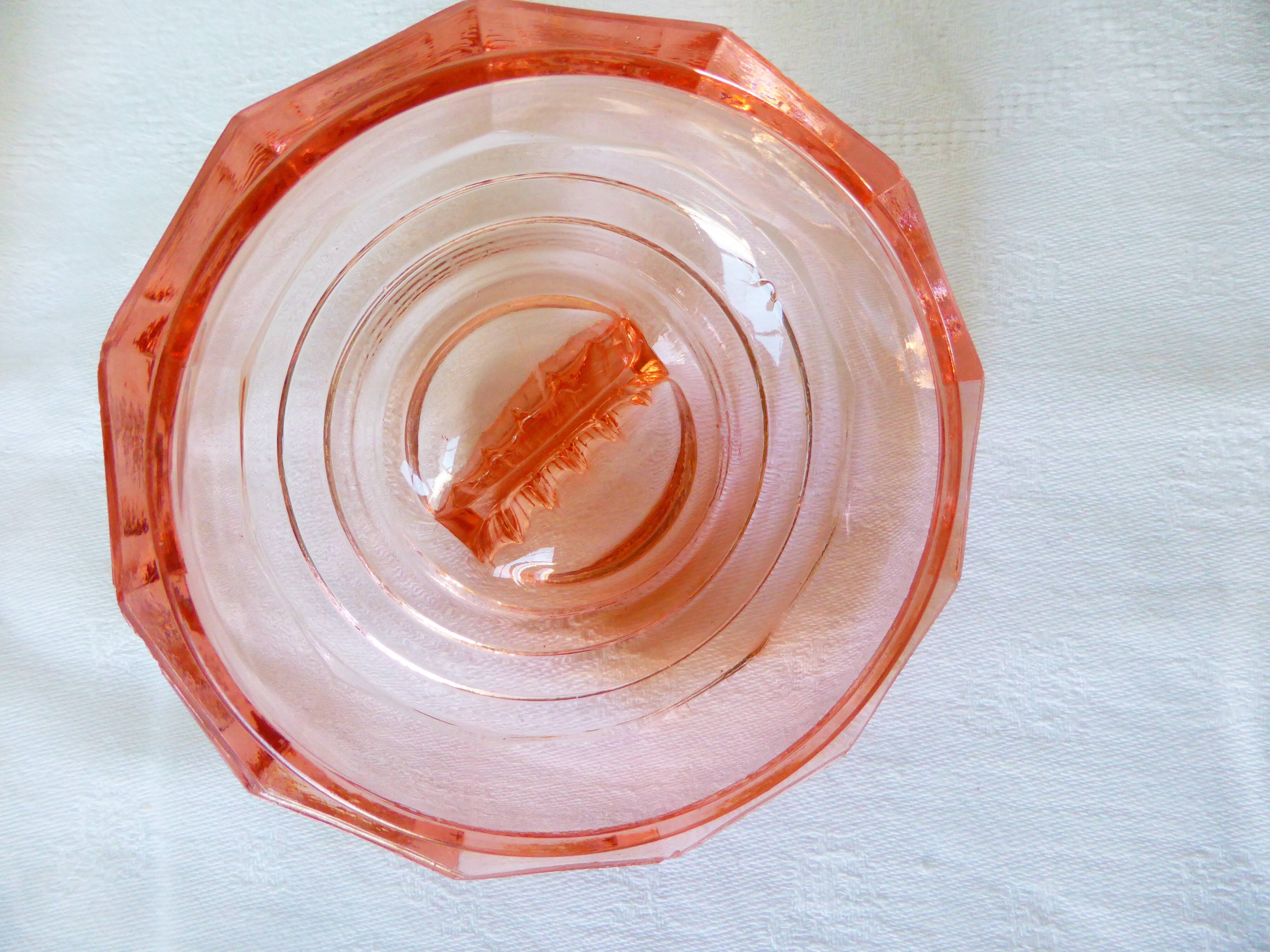 Rosaline pink glass candy box