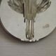 French Vintage Small Mirrored Backplate Wall Sconce Glass Arm & Bobeche