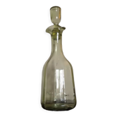 Mouth-blown glass alcohol decanter XIXth century