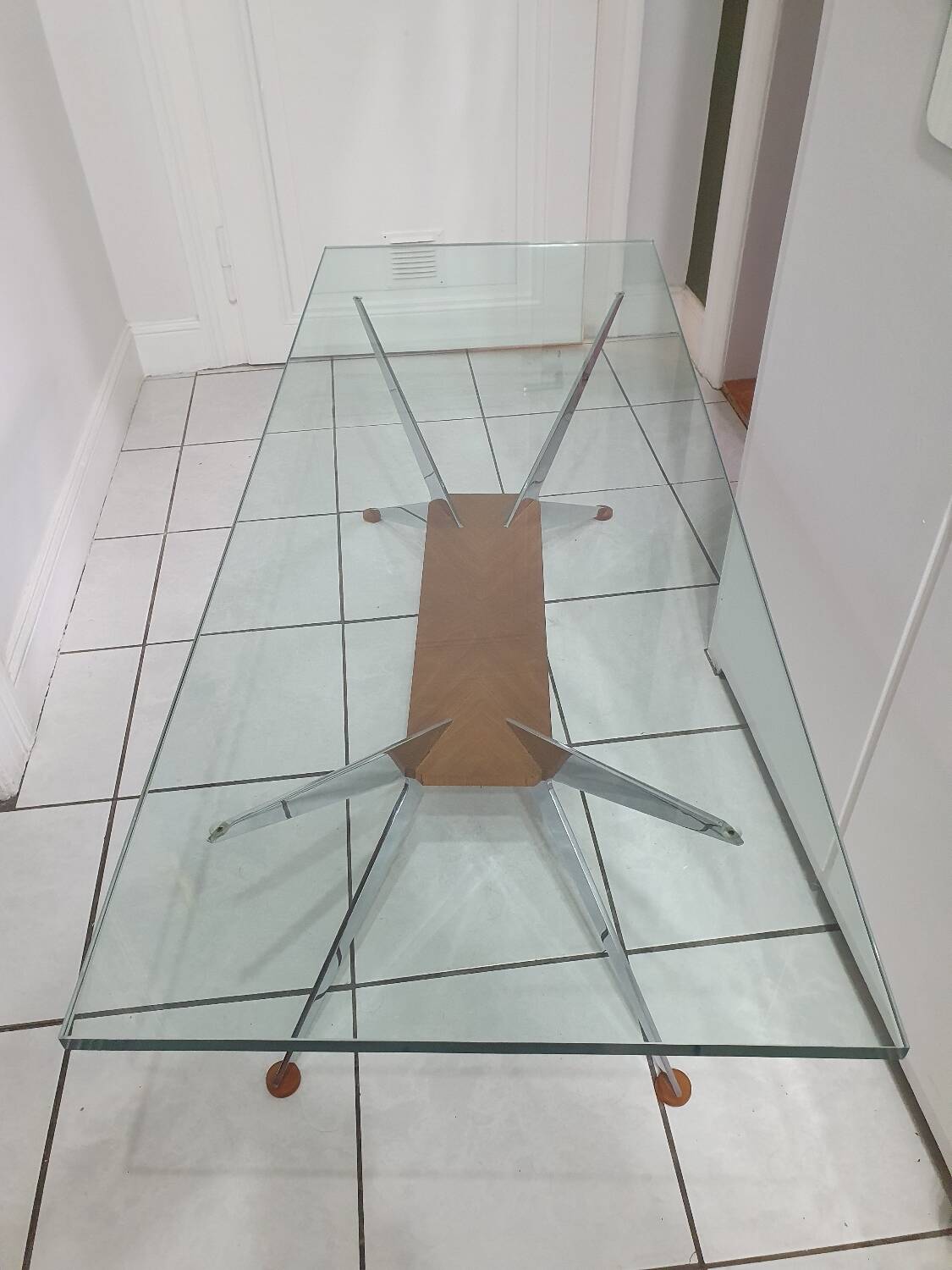 Coffee table with compass legs from the 60s