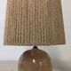 Lampe boule vintage en grès émaillé et corde de jute