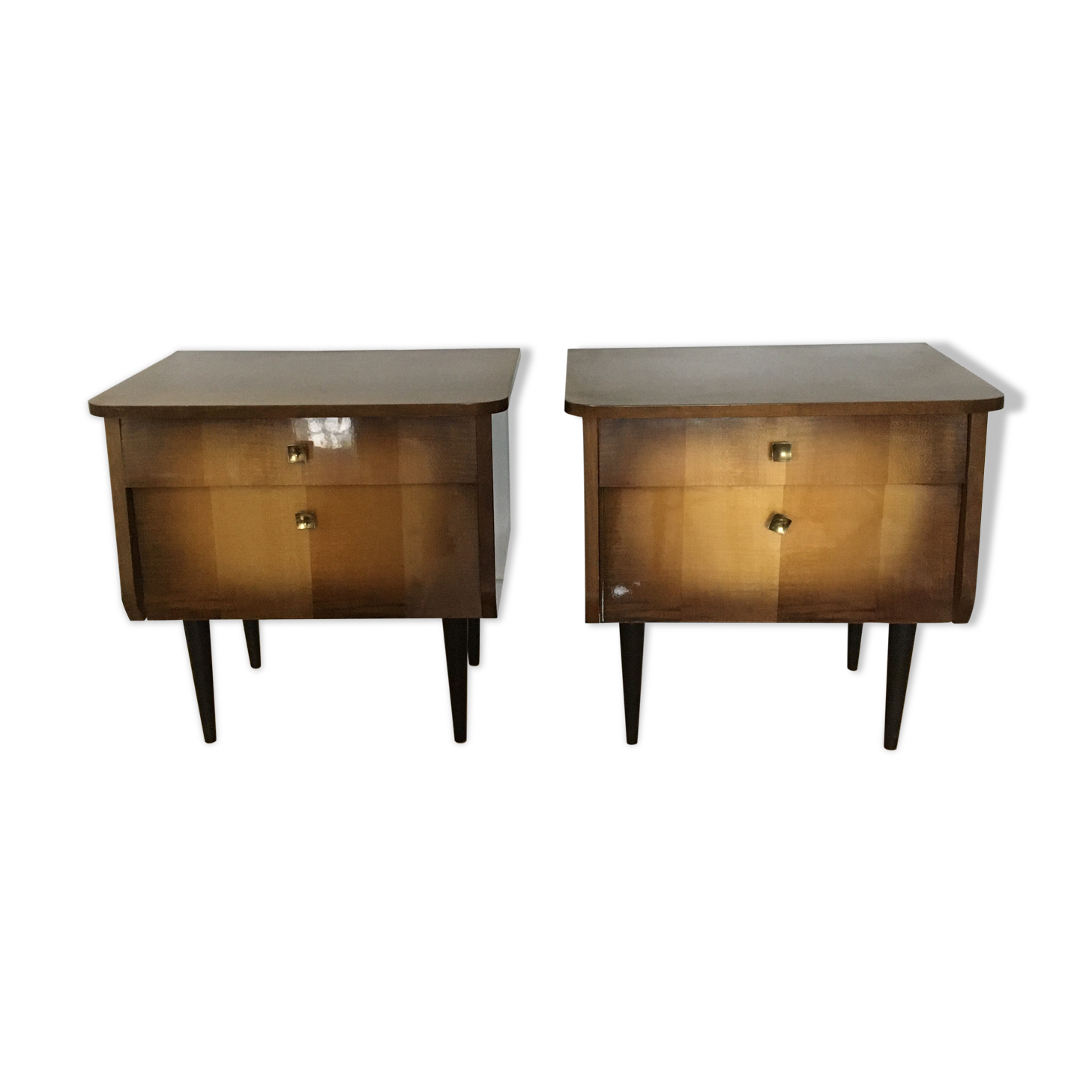 Pair of vintage bedsides