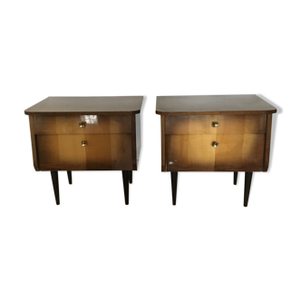 Pair of vintage bedsides