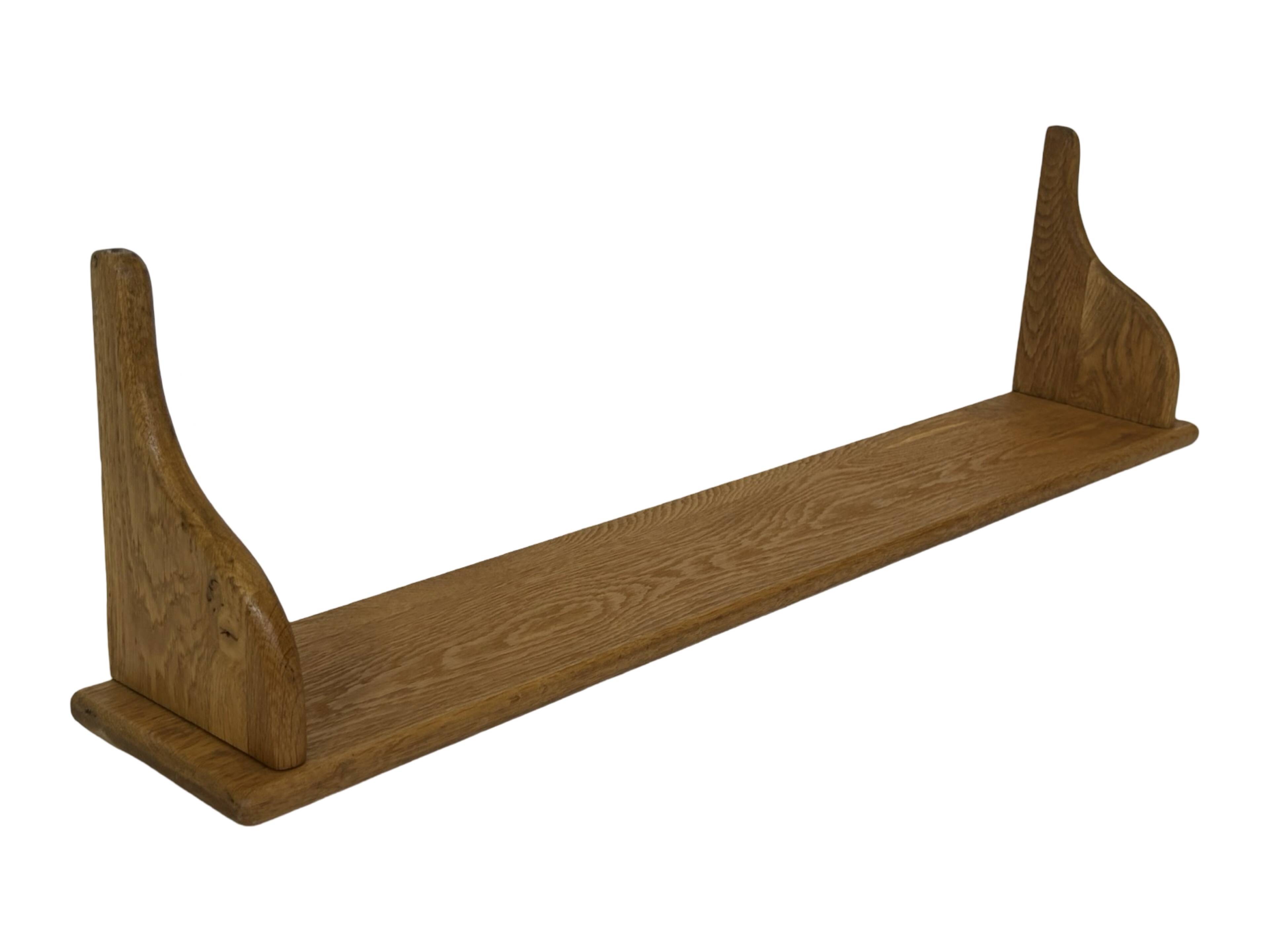 Vintage oak wall rack book shelf 1970s wood minimalist design