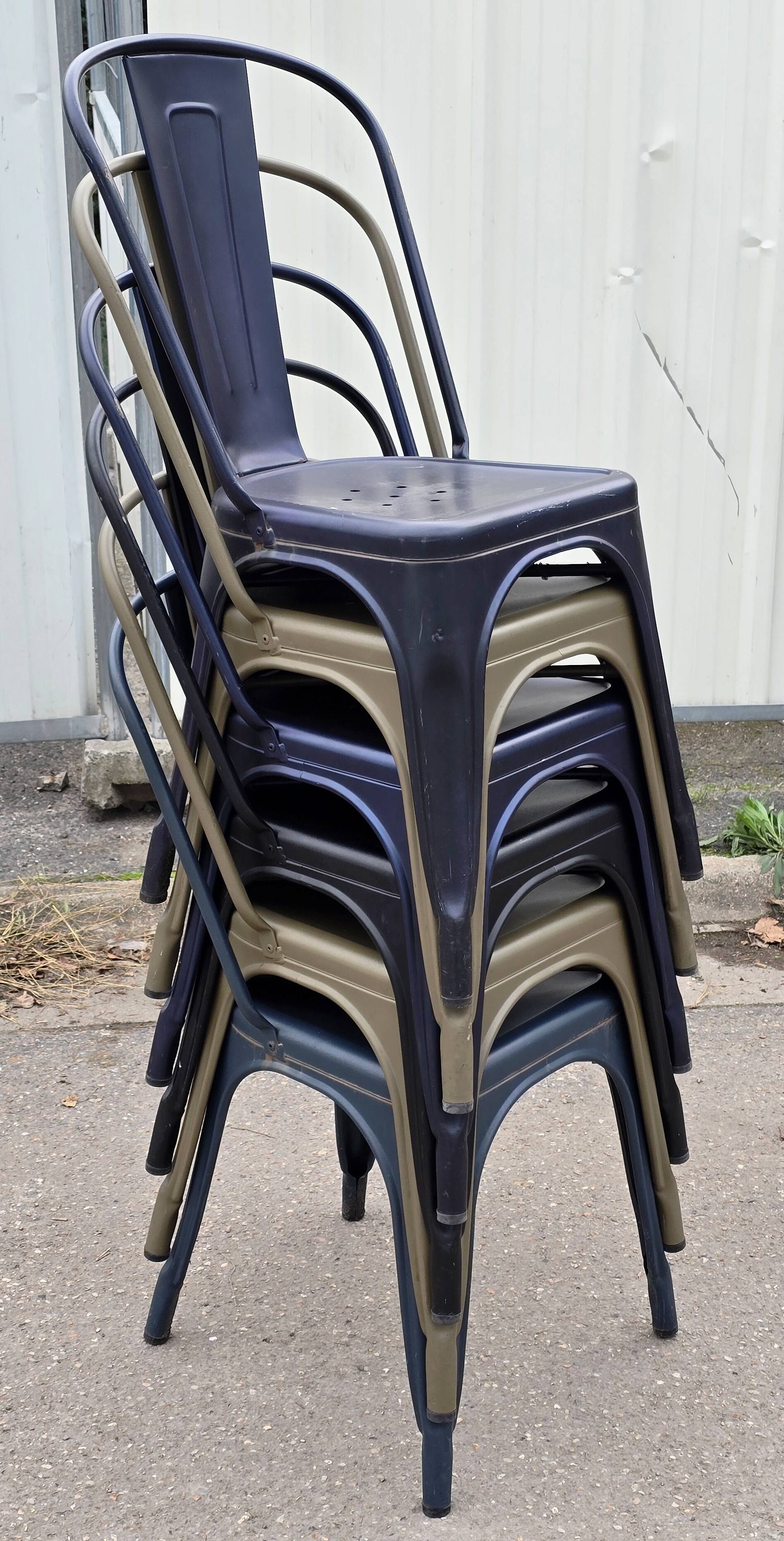 Suite de 6 chaises de jardin Tolix
