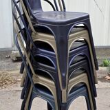 Suite de 6 chaises de jardin Tolix