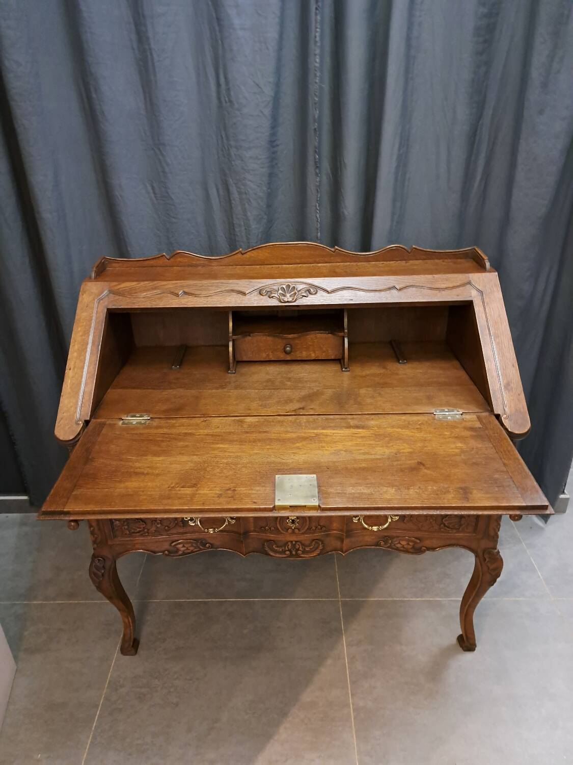 Louis XV style oak sloping desk