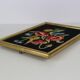 canvas bouquet of flowers in cross stitch, wall painting, vintage