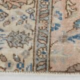 4x7 Tan Beige & Blue Floral Vintage Rug, 138x206Cm