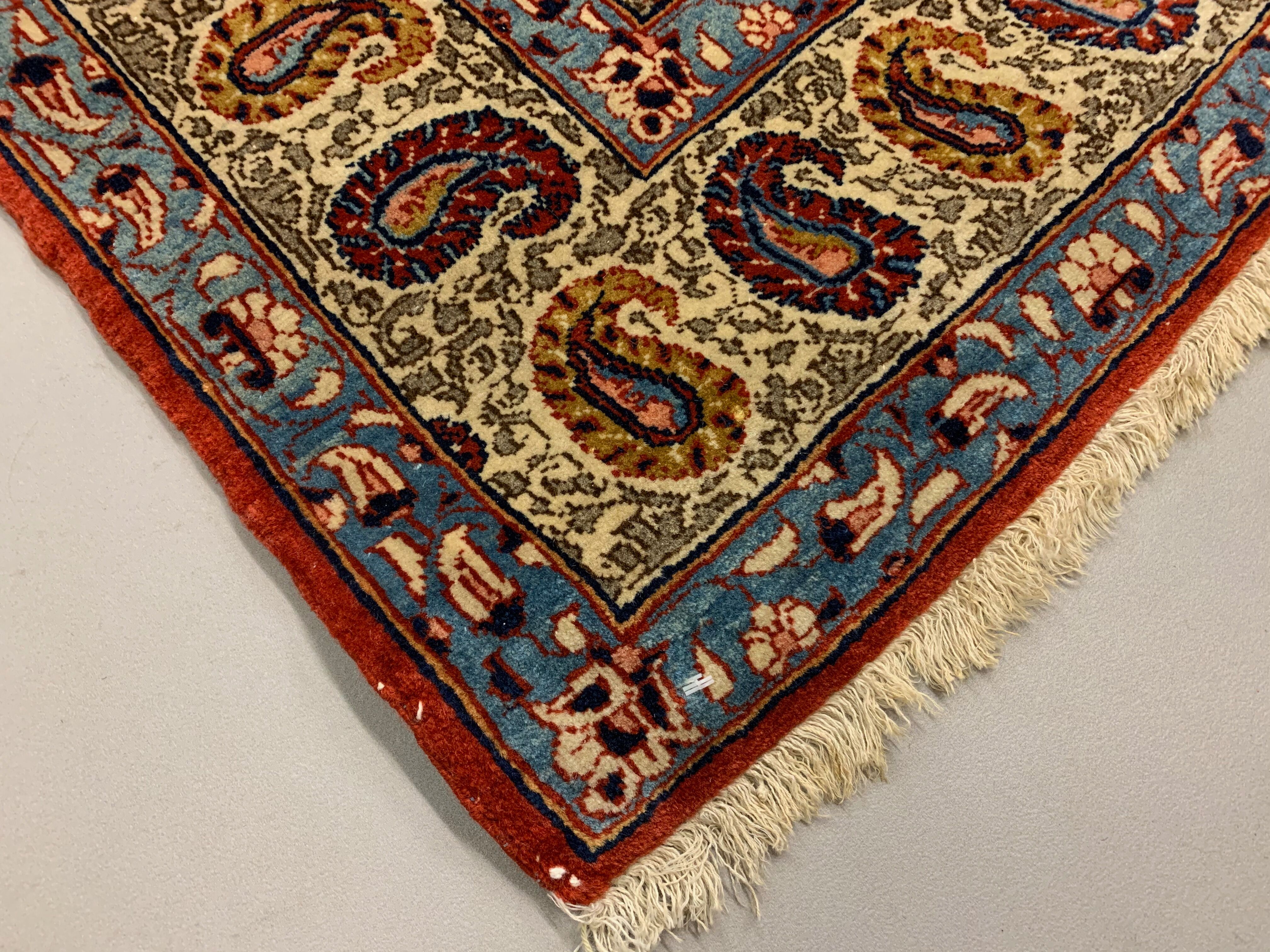Vintage Tribal Rug 203x136 cm Wool Oriental Hand Made Rug Red, Beige, Blue