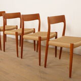 4 x vintage dining chairs | Niels Otto Møller | Model 77