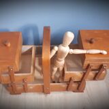 Wooden sewing basket