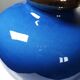 Vintage lamp Att. Le Dauphin in cobalt blue and gold ceramic, 1960s-1970s.