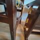 Chaises bois et cuir des années 70