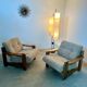 Lot 2 armchairs in solid elm design house revival from the 70s vintage