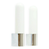 Pair of Opaline Glass & Chrome Wall Lamps from Limburg, Germany, 1970s/80s