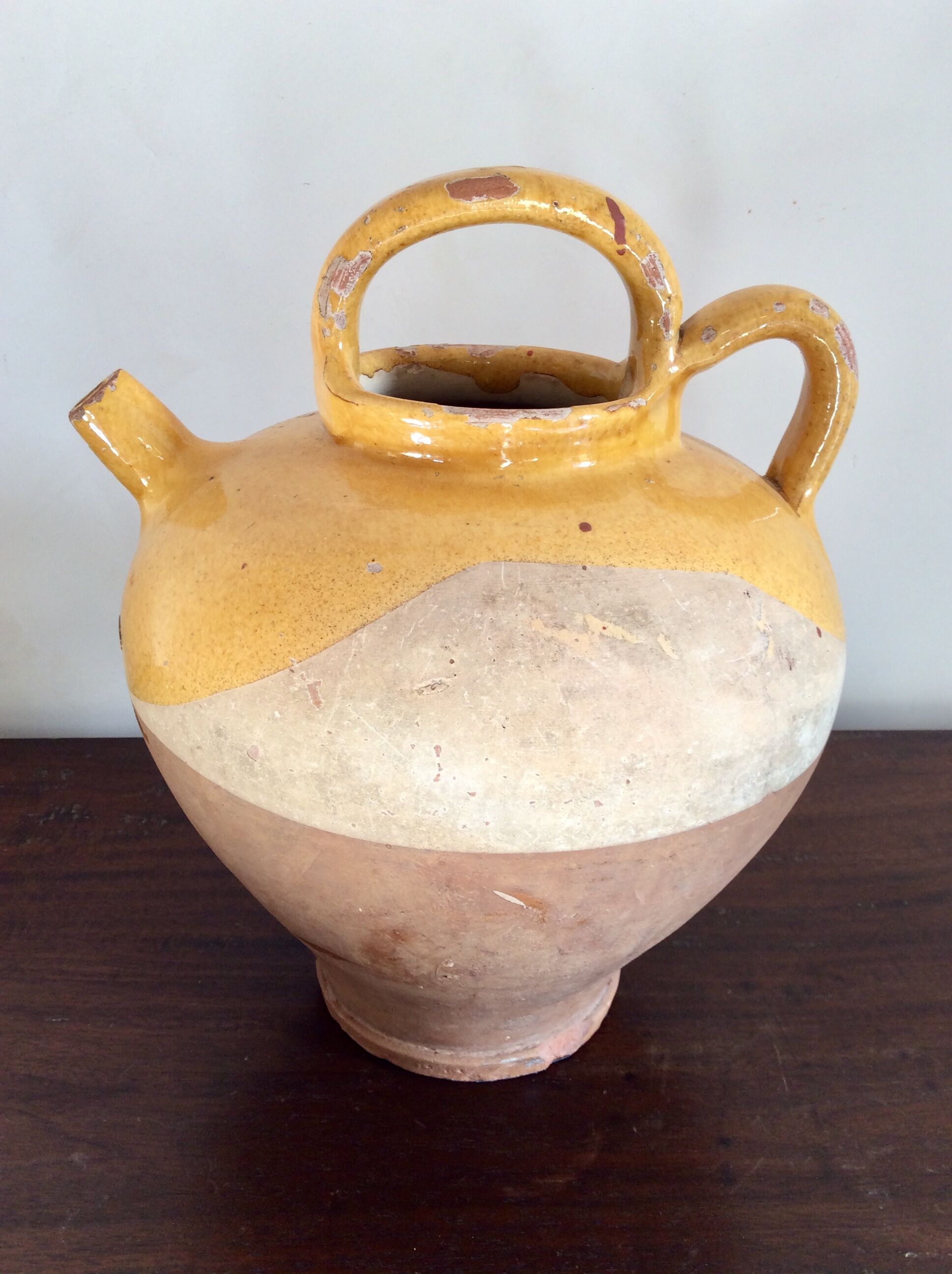 Yellow glazed jug