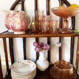 Vintage rattan bookcase