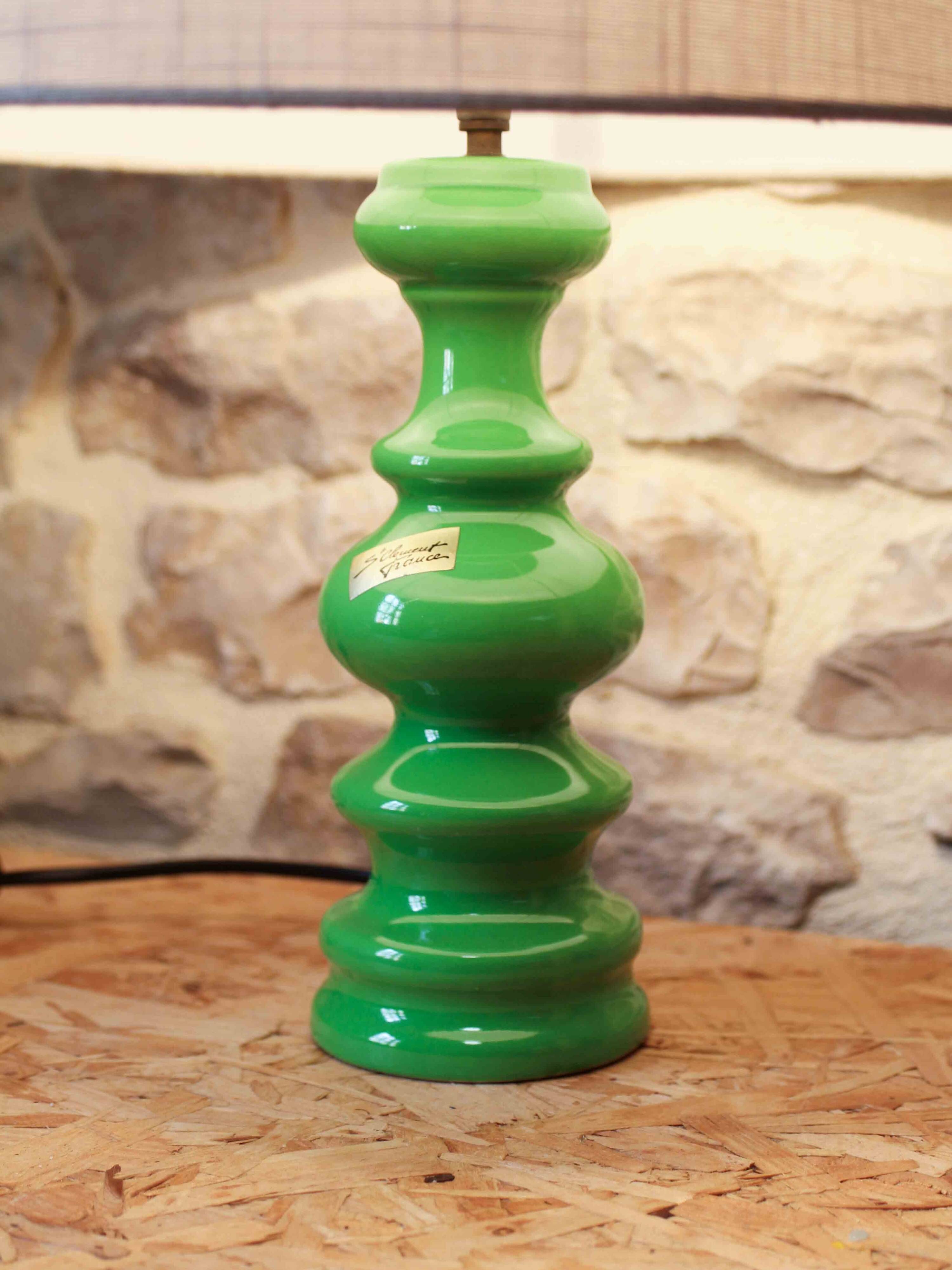 Saint Clément glazed ceramic lamp base