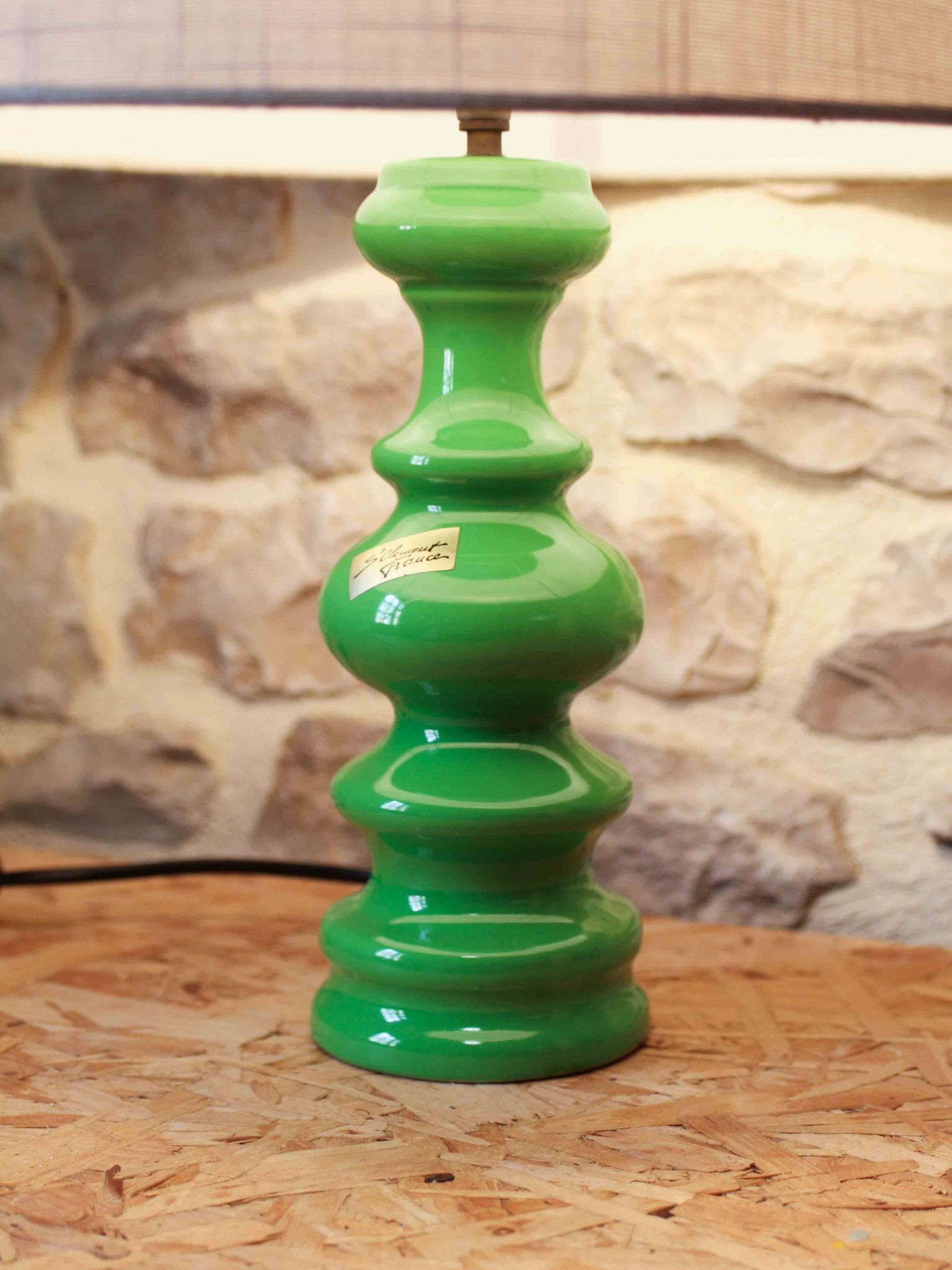 Pied de lampe en céramique émaillé Saint Clément