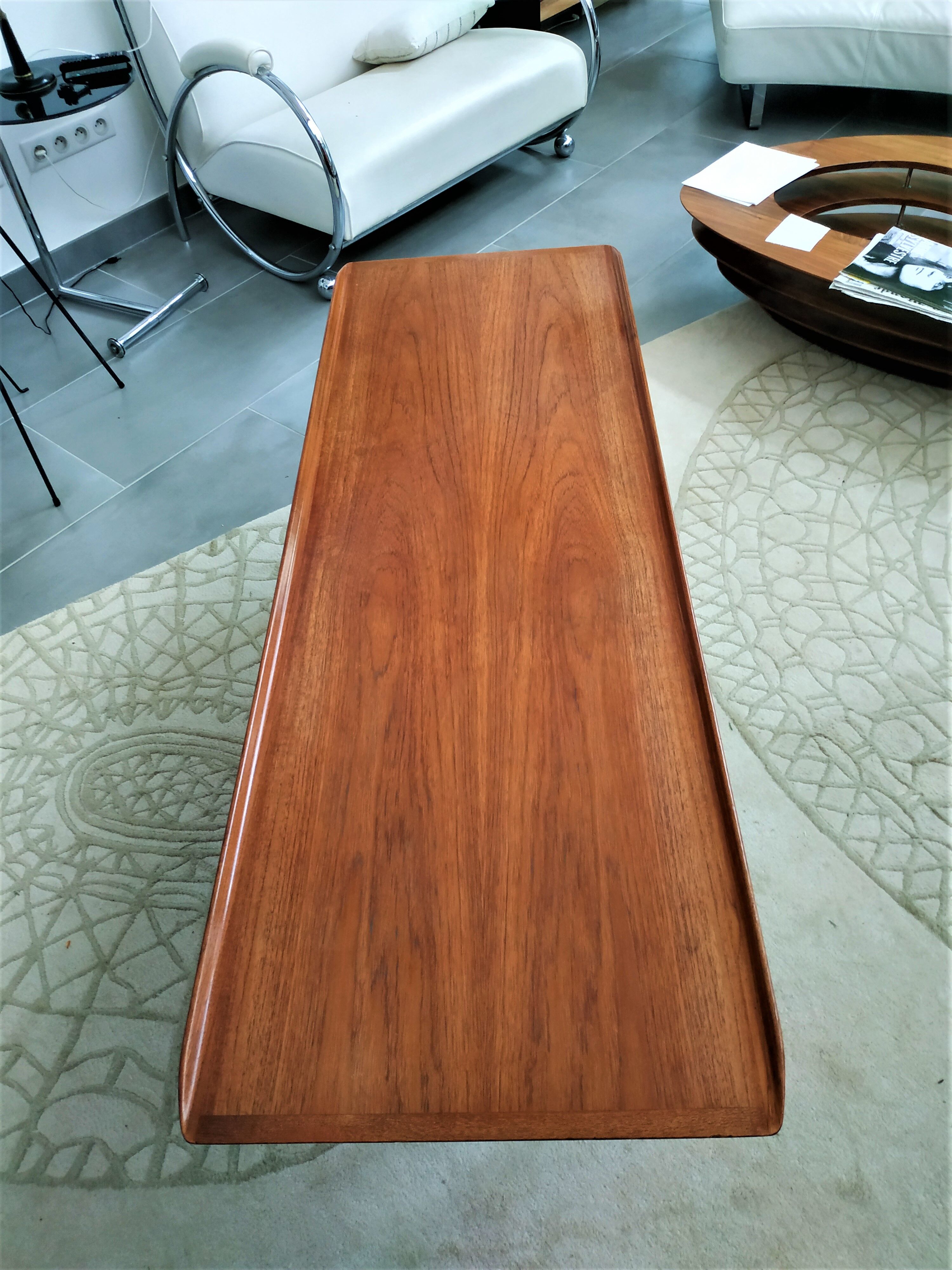 Scandinavian-style teak coffee table