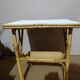 Table  porte revues en rotin vintage