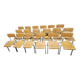 Lot of 18 vintage stackable bistro chairs 1970