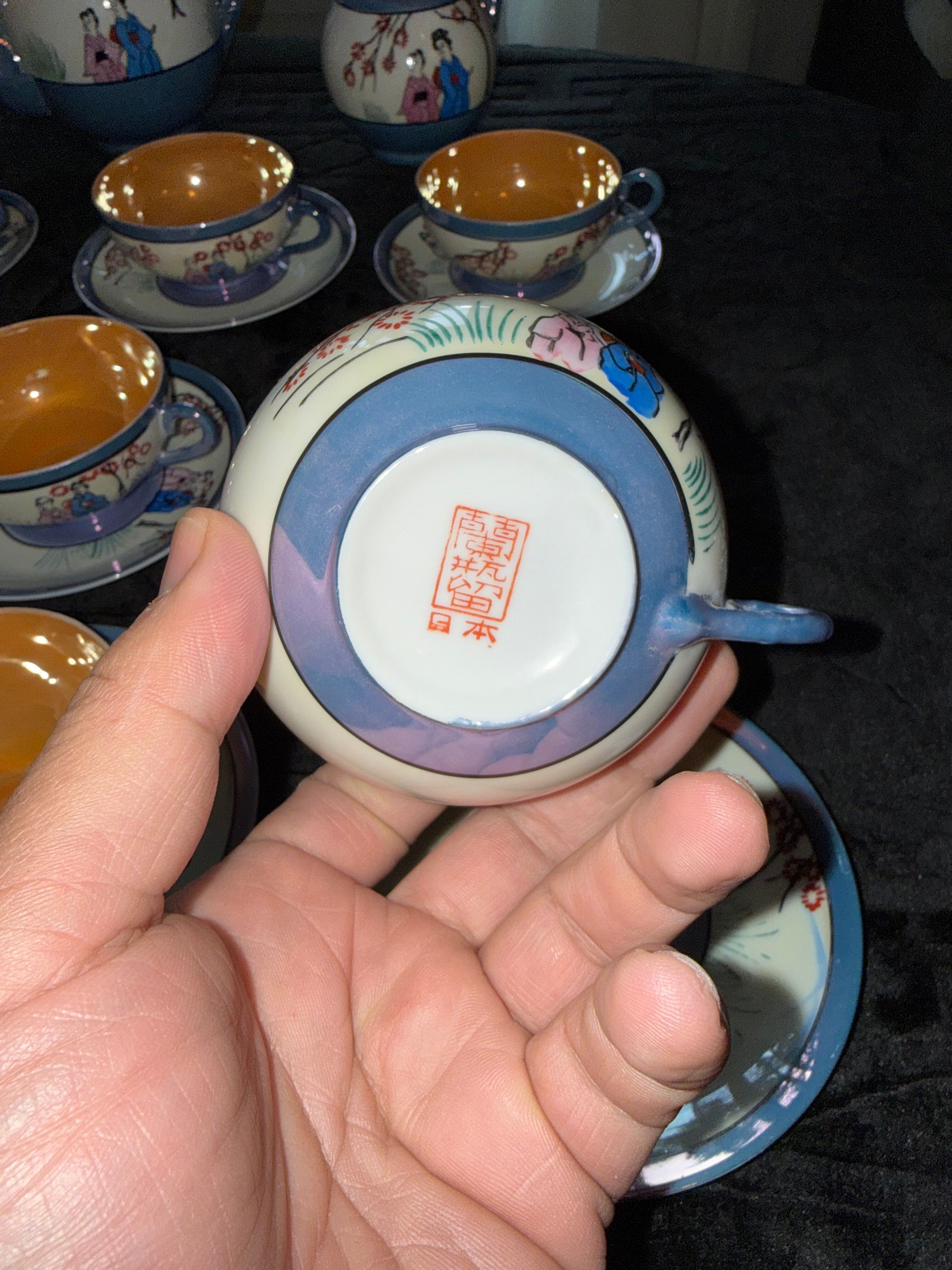 Service à café en porcelaine japonaise