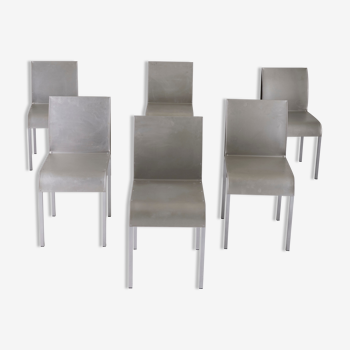 Ensemble de chaises en aluminium, Belgique 1980s