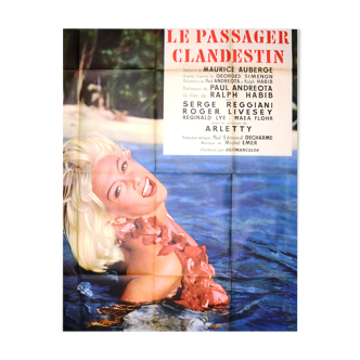 Movie poster "The Clandestine Passenger" 1958 Martin Carol,Serge Reggiani