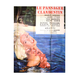 Affiche cinéma"Le Passager Clandestin" 1958 Martin Carol,Serge Reggiani